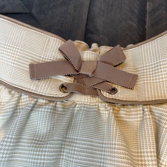 MIZZO PIANO JUNIOR GIRL CLASSY BEIGE SKIRT WITH INNER SHORTS & two side pocket - Picture 3 of 12